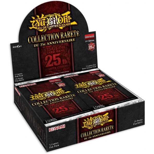 Boîte de 24 Boosters Yu-Gi-Oh! "Collection Rareté Du 25ème Anniversaire" Version Française