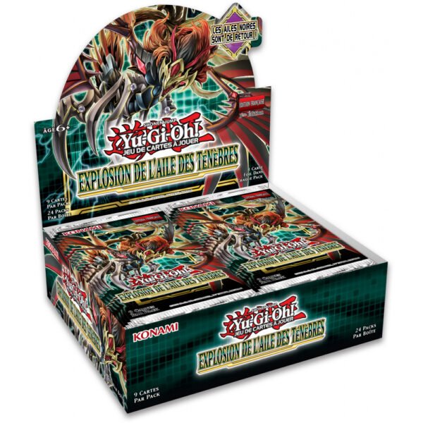 Boîte de 24 Boosters Yu-Gi-Oh! "Explosion de l'Aile des Ténèbres" Version Française